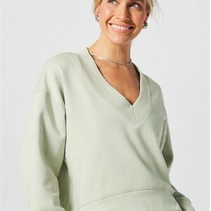 Fabletics Cozy Fleece V-Neck Sweatshirt